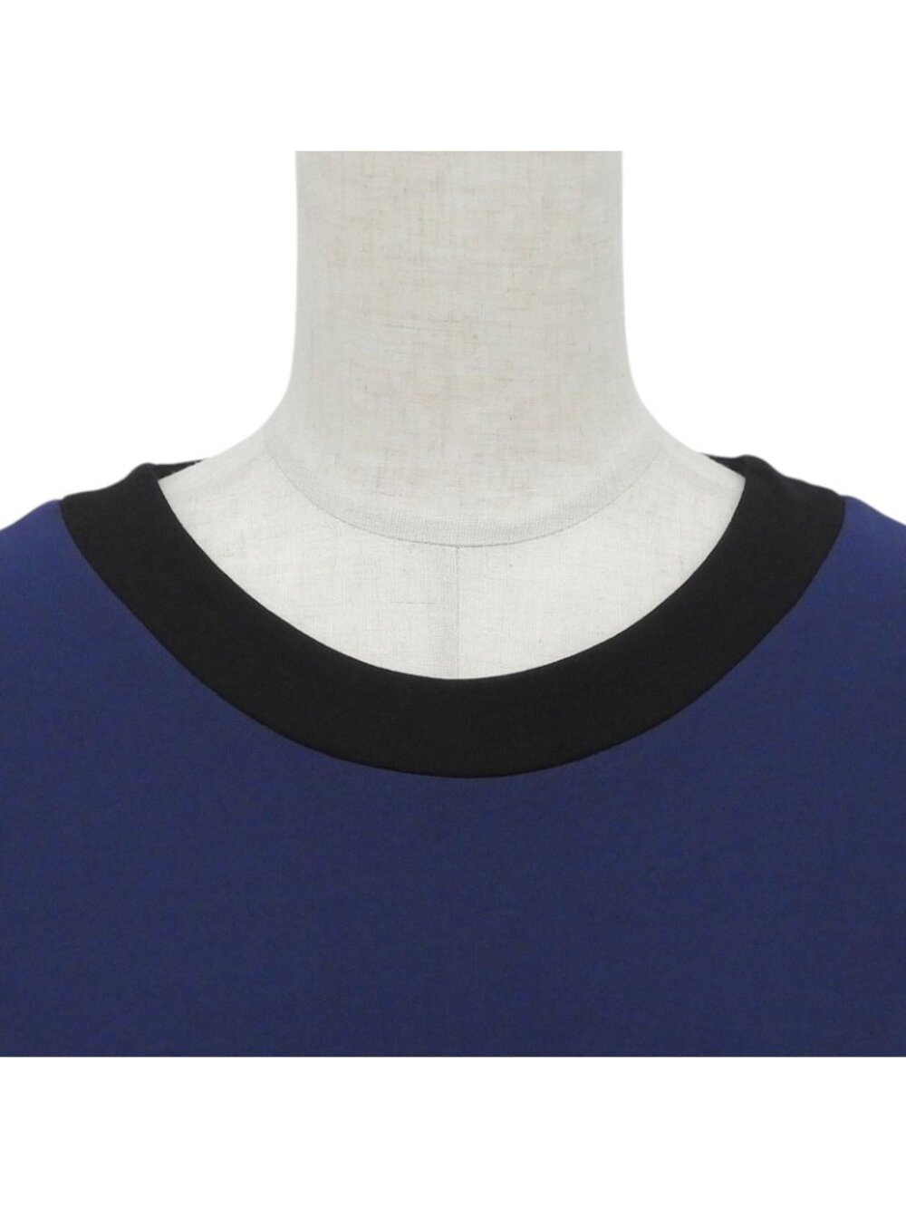 Gucci Bicolor Crew Neck Short Sleeve Dress Navy Black - Picture 2 of 9